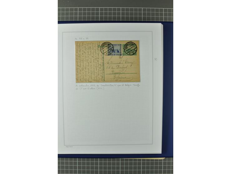 1921/34, Sammlung von über 250 Briefen und Karten in drei Alben, dabei Einzel und Mehrfachfrankaturen, Paketkarten, Wertbrief