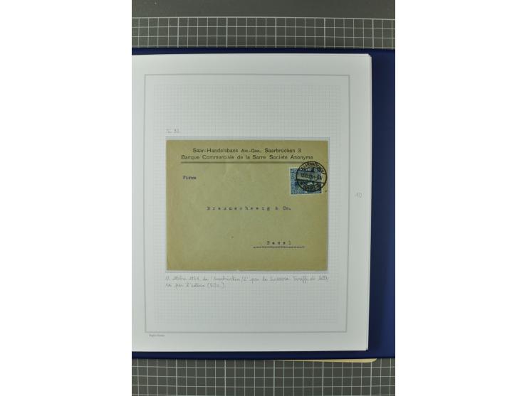 1921/34, Sammlung von über 250 Briefen und Karten in drei Alben, dabei Einzel und Mehrfachfrankaturen, Paketkarten, Wertbrief