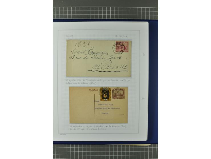 1921/34, Sammlung von über 250 Briefen und Karten in drei Alben, dabei Einzel und Mehrfachfrankaturen, Paketkarten, Wertbrief