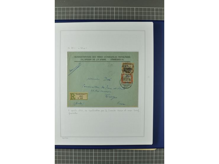 1921/34, Sammlung von über 250 Briefen und Karten in drei Alben, dabei Einzel und Mehrfachfrankaturen, Paketkarten, Wertbrief
