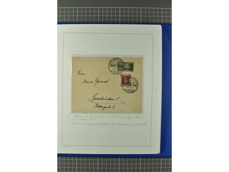 1921/34, Sammlung von über 250 Briefen und Karten in drei Alben, dabei Einzel und Mehrfachfrankaturen, Paketkarten, Wertbrief