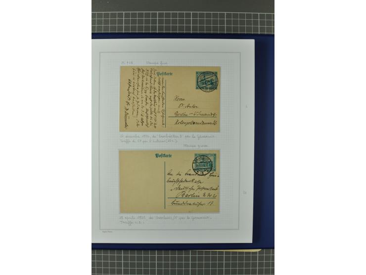 1921/34, Sammlung von über 250 Briefen und Karten in drei Alben, dabei Einzel und Mehrfachfrankaturen, Paketkarten, Wertbrief