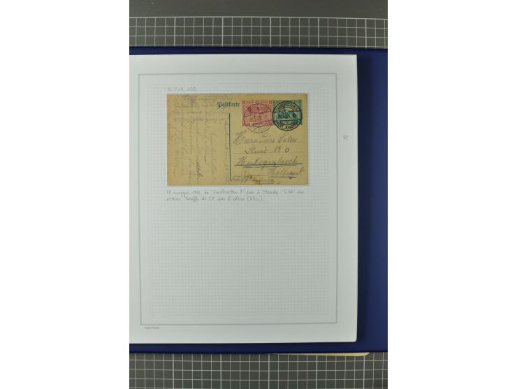 1921/34, Sammlung von über 250 Briefen und Karten in drei Alben, dabei Einzel und Mehrfachfrankaturen, Paketkarten, Wertbrief