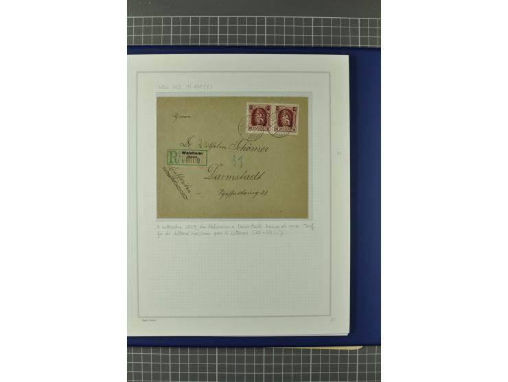 1921/34, Sammlung von über 250 Briefen und Karten in drei Alben, dabei Einzel und Mehrfachfrankaturen, Paketkarten, Wertbrief