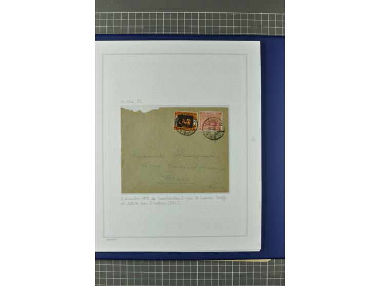 1921/34, Sammlung von über 250 Briefen und Karten in drei Alben, dabei Einzel und Mehrfachfrankaturen, Paketkarten, Wertbrief