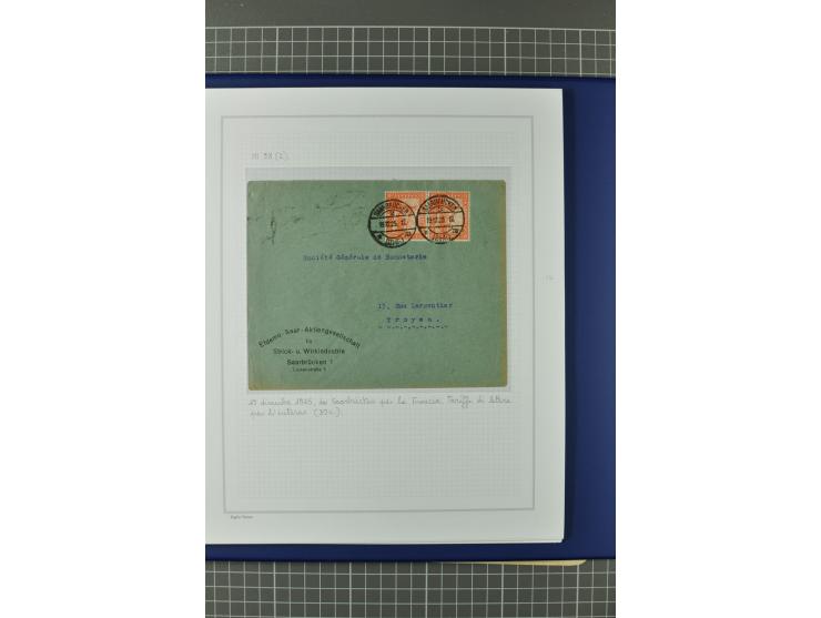 1921/34, Sammlung von über 250 Briefen und Karten in drei Alben, dabei Einzel und Mehrfachfrankaturen, Paketkarten, Wertbrief