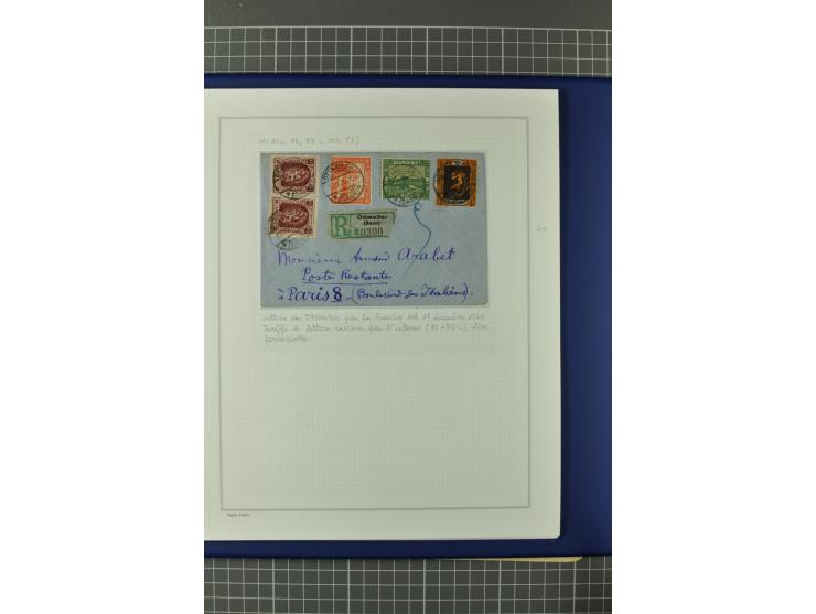 1921/34, Sammlung von über 250 Briefen und Karten in drei Alben, dabei Einzel und Mehrfachfrankaturen, Paketkarten, Wertbrief