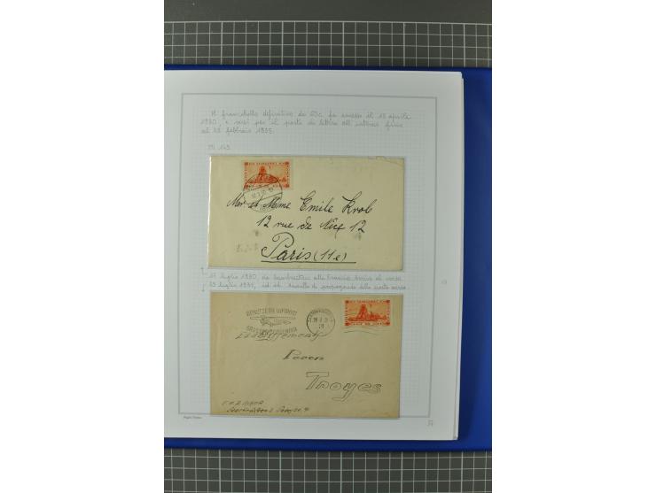 1921/34, Sammlung von über 250 Briefen und Karten in drei Alben, dabei Einzel und Mehrfachfrankaturen, Paketkarten, Wertbrief