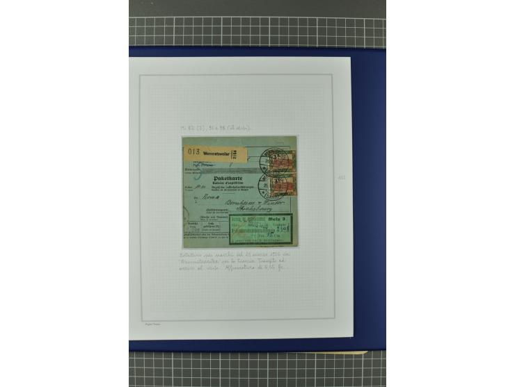 1921/34, Sammlung von über 250 Briefen und Karten in drei Alben, dabei Einzel und Mehrfachfrankaturen, Paketkarten, Wertbrief