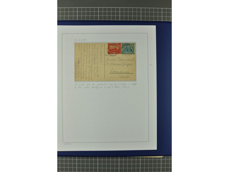 1921/34, Sammlung von über 250 Briefen und Karten in drei Alben, dabei Einzel und Mehrfachfrankaturen, Paketkarten, Wertbrief