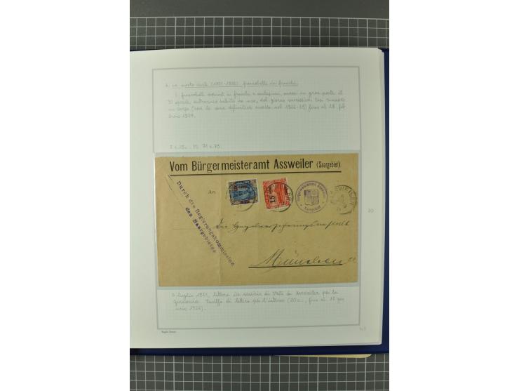 1921/34, Sammlung von über 250 Briefen und Karten in drei Alben, dabei Einzel und Mehrfachfrankaturen, Paketkarten, Wertbrief
