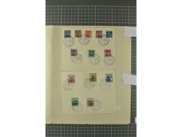 1938, Asch, Karlsbade, Reichenberg-Maffersdorf und Rumburg, hochinteressante ungebrauchte/postfrische und gestempelte Partie,