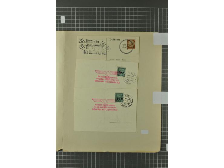1938, Asch, Karlsbade, Reichenberg-Maffersdorf und Rumburg, hochinteressante ungebrauchte/postfrische und gestempelte Partie,