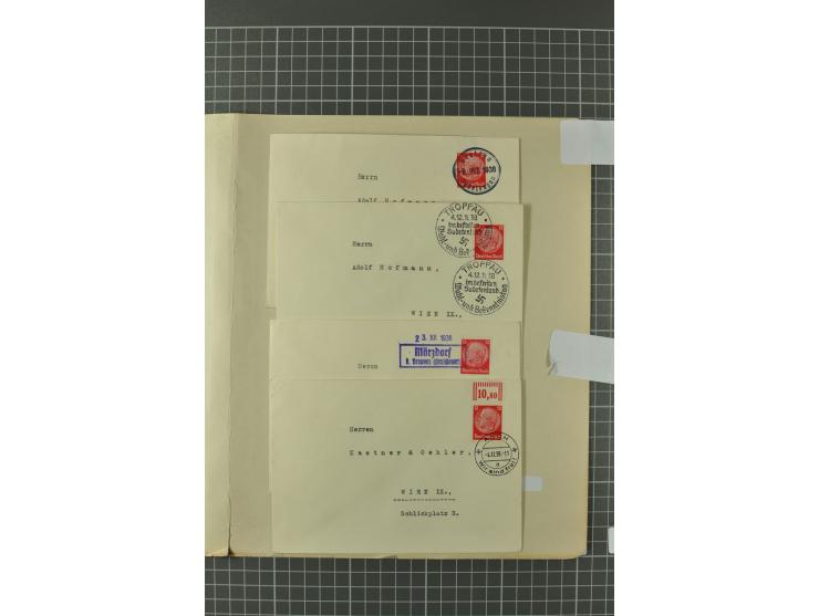 1938, Asch, Karlsbade, Reichenberg-Maffersdorf und Rumburg, hochinteressante ungebrauchte/postfrische und gestempelte Partie,