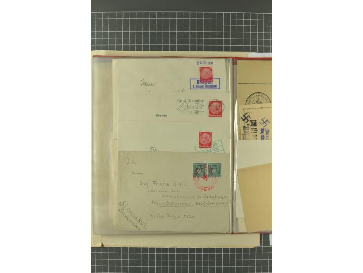 1938, Asch, Karlsbade, Reichenberg-Maffersdorf und Rumburg, hochinteressante ungebrauchte/postfrische und gestempelte Partie,