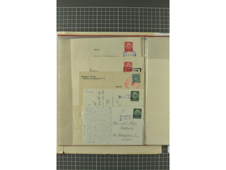 1938, Asch, Karlsbade, Reichenberg-Maffersdorf und Rumburg, hochinteressante ungebrauchte/postfrische und gestempelte Partie,