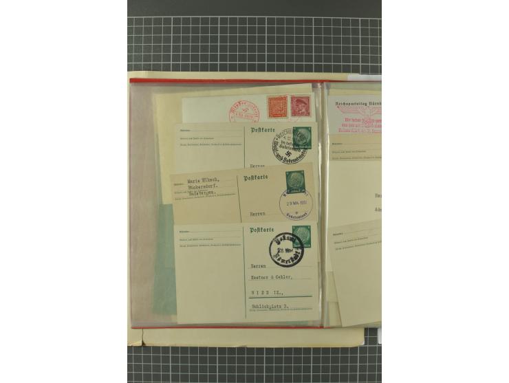 1938, Asch, Karlsbade, Reichenberg-Maffersdorf und Rumburg, hochinteressante ungebrauchte/postfrische und gestempelte Partie,