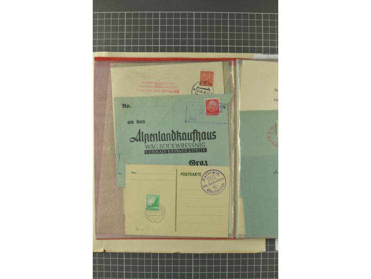 1938, Asch, Karlsbade, Reichenberg-Maffersdorf und Rumburg, hochinteressante ungebrauchte/postfrische und gestempelte Partie,