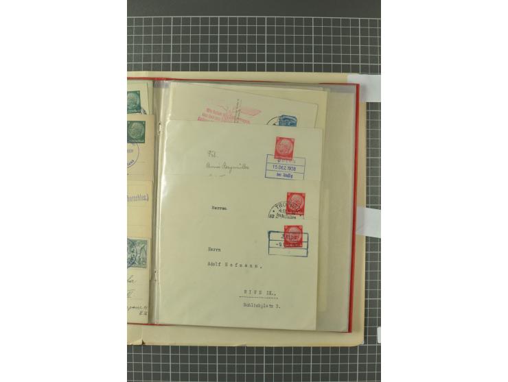 1938, Asch, Karlsbade, Reichenberg-Maffersdorf und Rumburg, hochinteressante ungebrauchte/postfrische und gestempelte Partie,
