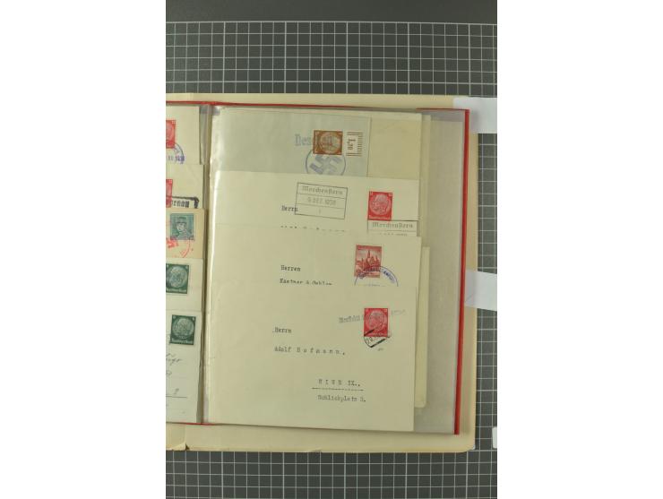 1938, Asch, Karlsbade, Reichenberg-Maffersdorf und Rumburg, hochinteressante ungebrauchte/postfrische und gestempelte Partie,