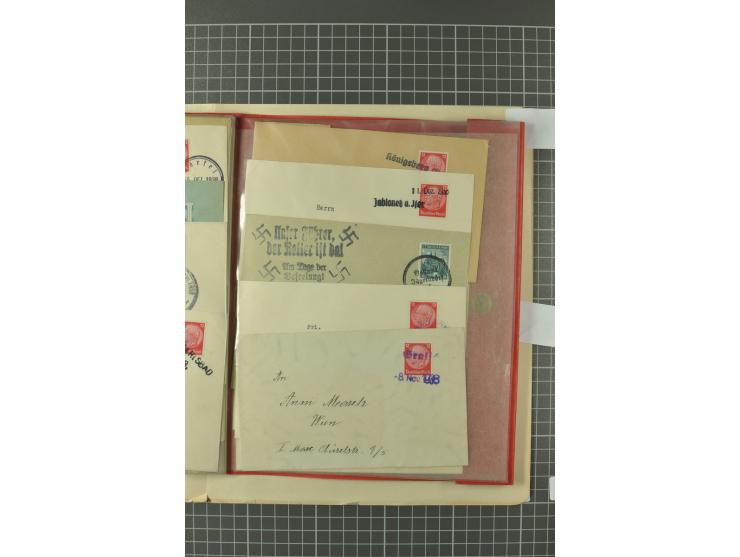 1938, Asch, Karlsbade, Reichenberg-Maffersdorf und Rumburg, hochinteressante ungebrauchte/postfrische und gestempelte Partie,