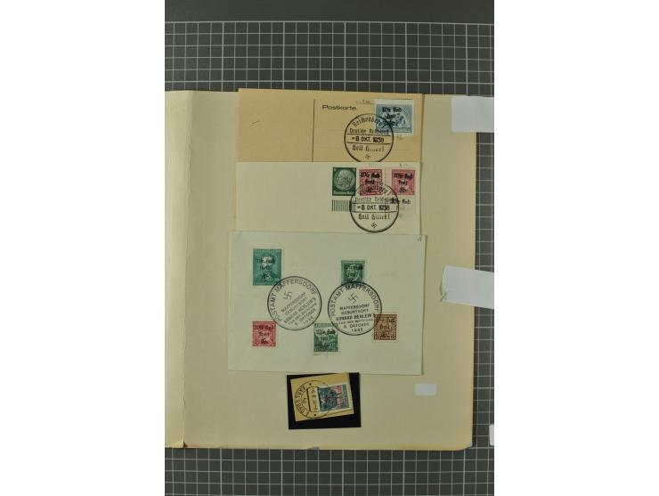 1938, Asch, Karlsbade, Reichenberg-Maffersdorf und Rumburg, hochinteressante ungebrauchte/postfrische und gestempelte Partie,