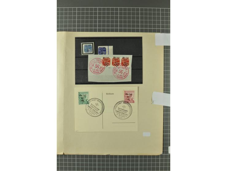 1938, Asch, Karlsbade, Reichenberg-Maffersdorf und Rumburg, hochinteressante ungebrauchte/postfrische und gestempelte Partie,