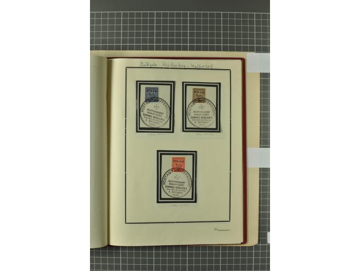 1938, Asch, Karlsbade, Reichenberg-Maffersdorf und Rumburg, hochinteressante ungebrauchte/postfrische und gestempelte Partie,