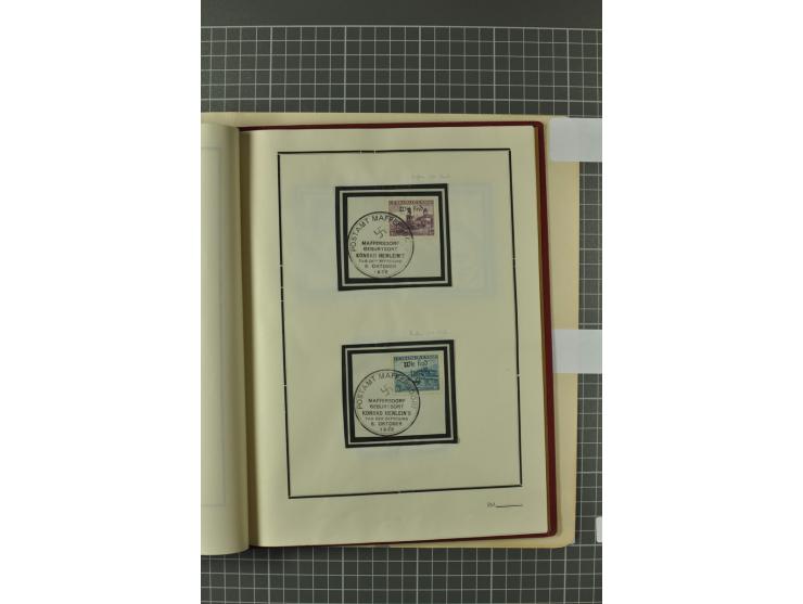 1938, Asch, Karlsbade, Reichenberg-Maffersdorf und Rumburg, hochinteressante ungebrauchte/postfrische und gestempelte Partie,