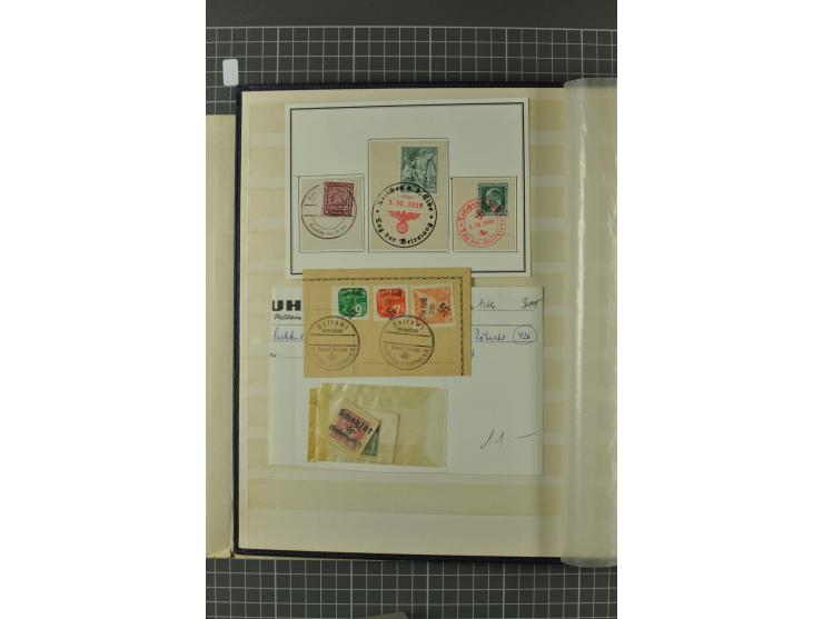 1938, Asch, Karlsbade, Reichenberg-Maffersdorf und Rumburg, hochinteressante ungebrauchte/postfrische und gestempelte Partie,