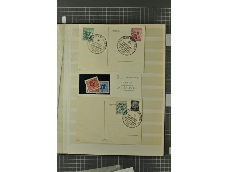 1938, Asch, Karlsbade, Reichenberg-Maffersdorf und Rumburg, hochinteressante ungebrauchte/postfrische und gestempelte Partie,