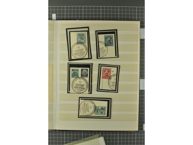 1938, Asch, Karlsbade, Reichenberg-Maffersdorf und Rumburg, hochinteressante ungebrauchte/postfrische und gestempelte Partie,