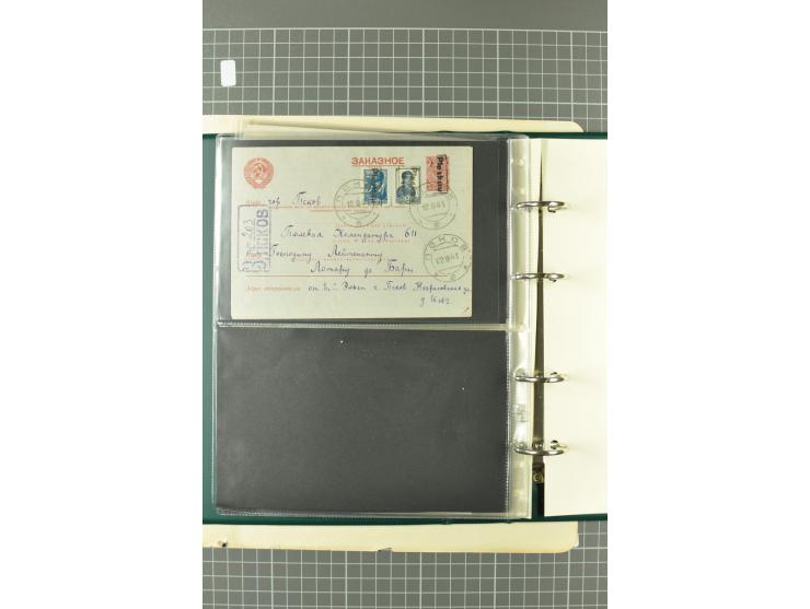 1941, 5 Briefe und Ganzsachen, Mi.-Nr. Vb, 1a, 1b, 3, 3P und U2A, alle beschriftet aber meist nicht gelaufen, für jeden Beleg