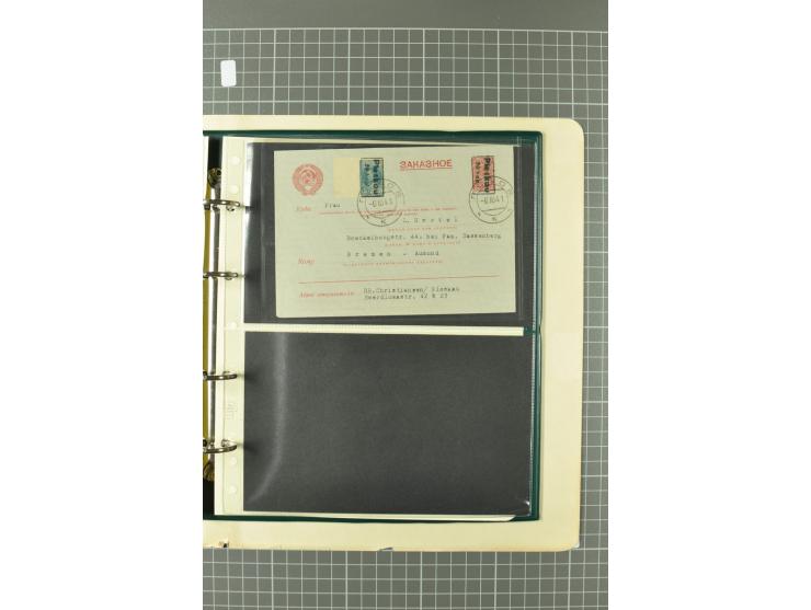 1941, 5 Briefe und Ganzsachen, Mi.-Nr. Vb, 1a, 1b, 3, 3P und U2A, alle beschriftet aber meist nicht gelaufen, für jeden Beleg