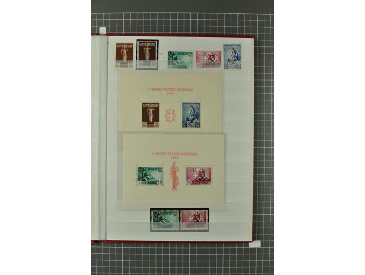 1941/43, postfrische Spezialsammlung mit vielen kpl. und besseren Ausgaben, Kleinbogen, Plattenfehlern und Marken mit Leerfel