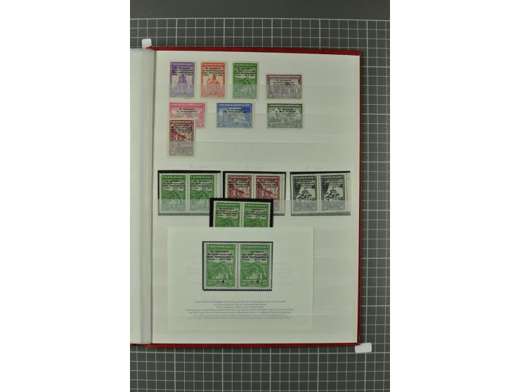 1941/43, postfrische Spezialsammlung mit vielen kpl. und besseren Ausgaben, Kleinbogen, Plattenfehlern und Marken mit Leerfel