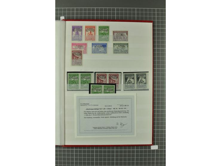 1941/43, postfrische Spezialsammlung mit vielen kpl. und besseren Ausgaben, Kleinbogen, Plattenfehlern und Marken mit Leerfel