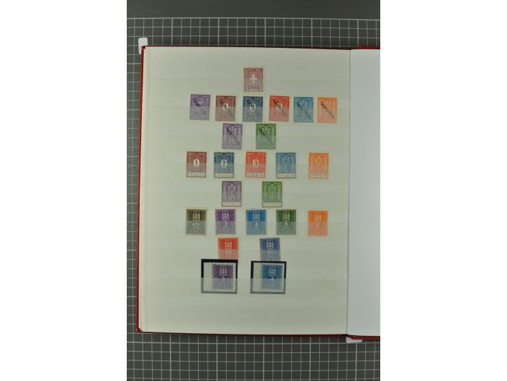1941/43, postfrische Spezialsammlung mit vielen kpl. und besseren Ausgaben, Kleinbogen, Plattenfehlern und Marken mit Leerfel