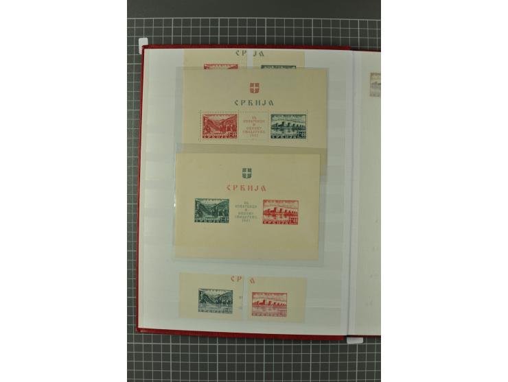 1941/43, postfrische Spezialsammlung mit vielen kpl. und besseren Ausgaben, Kleinbogen, Plattenfehlern und Marken mit Leerfel
