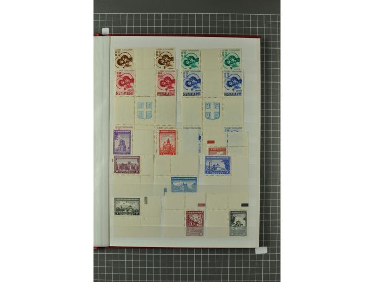 1941/43, postfrische Spezialsammlung mit vielen kpl. und besseren Ausgaben, Kleinbogen, Plattenfehlern und Marken mit Leerfel