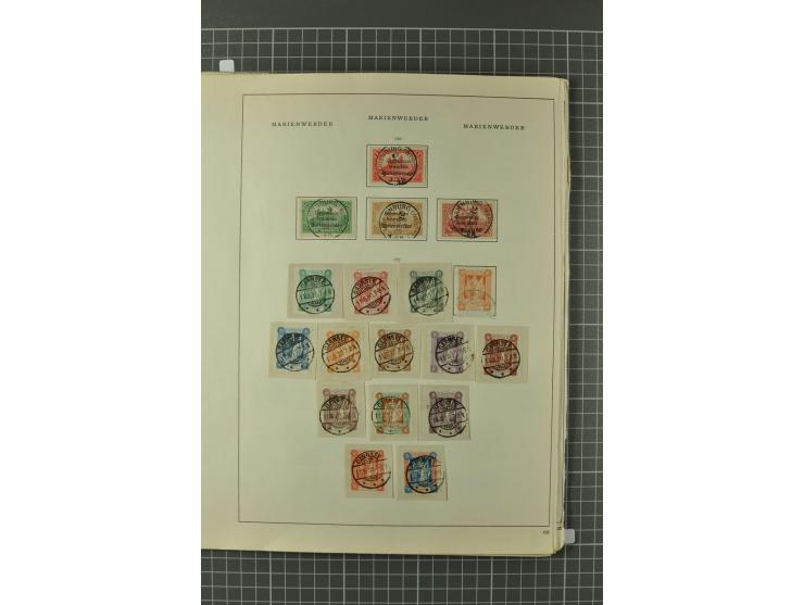 1914/45, Abstimmungsgebiete, Besetzung I. WK. und II. WK, vorwiegend gestempelte Sammlung ab Allenstein mit u.a. Mi.-Nr. 11 I