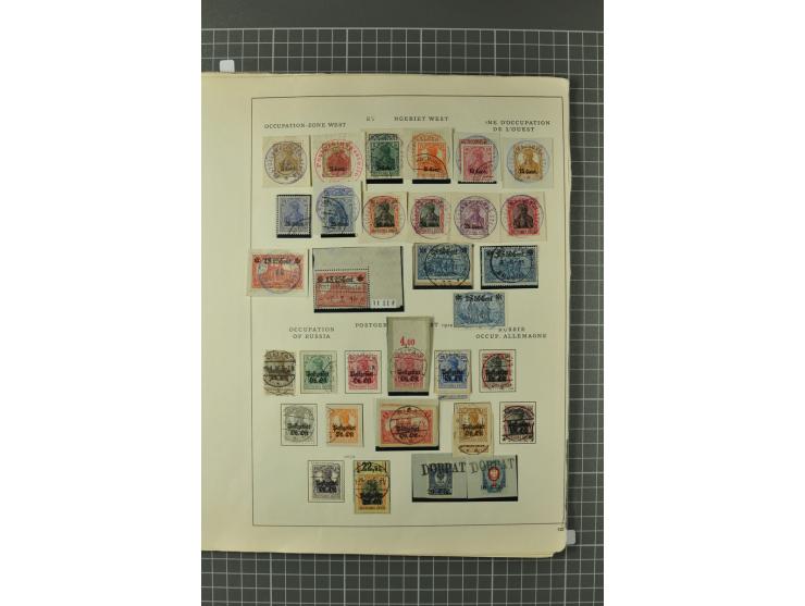1914/45, Abstimmungsgebiete, Besetzung I. WK. und II. WK, vorwiegend gestempelte Sammlung ab Allenstein mit u.a. Mi.-Nr. 11 I