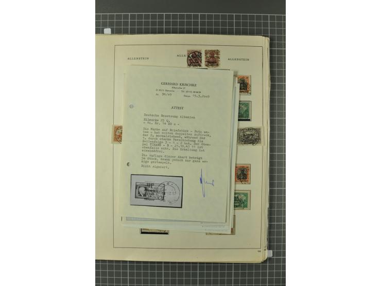 1914/45, Abstimmungsgebiete, Besetzung I. WK. und II. WK, vorwiegend gestempelte Sammlung ab Allenstein mit u.a. Mi.-Nr. 11 I