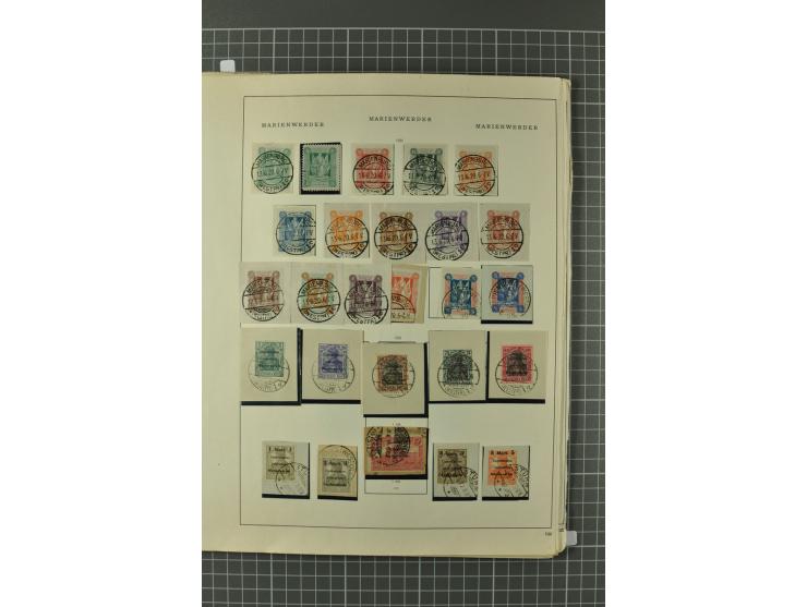 1914/45, Abstimmungsgebiete, Besetzung I. WK. und II. WK, vorwiegend gestempelte Sammlung ab Allenstein mit u.a. Mi.-Nr. 11 I