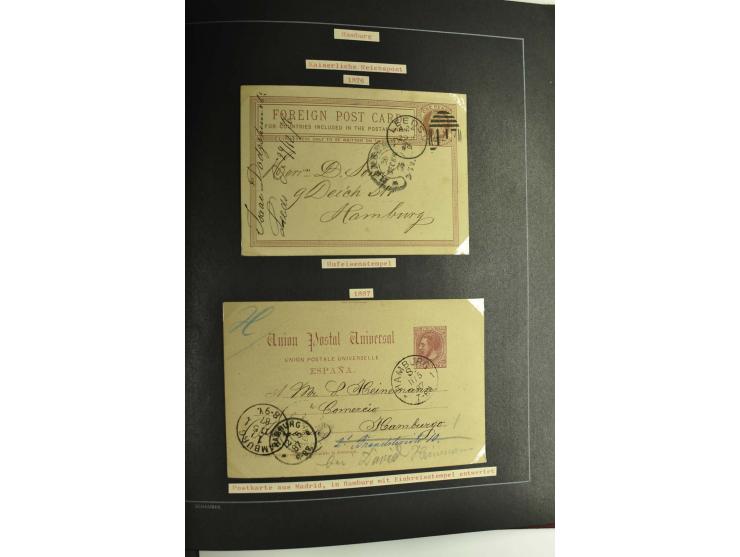 1790/1900 (ca.), ungewöhnliche 3bändige Sammlung, nach Orten aufgebaut, meist Vorphila und Privatpost mit einigen besseren Be