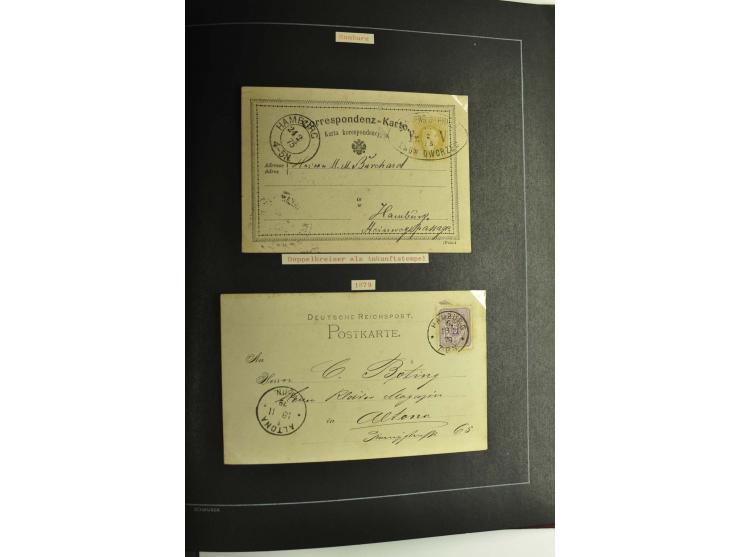 1790/1900 (ca.), ungewöhnliche 3bändige Sammlung, nach Orten aufgebaut, meist Vorphila und Privatpost mit einigen besseren Be