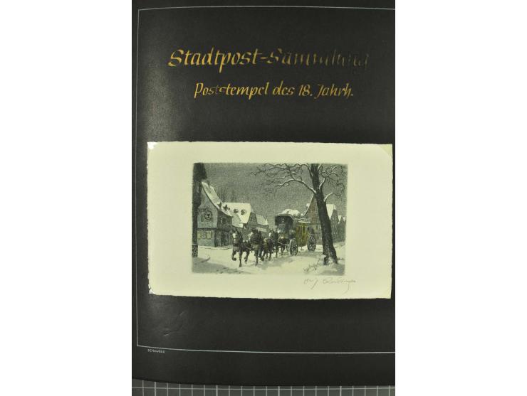 1790/1900 (ca.), ungewöhnliche 3bändige Sammlung, nach Orten aufgebaut, meist Vorphila und Privatpost mit einigen besseren Be