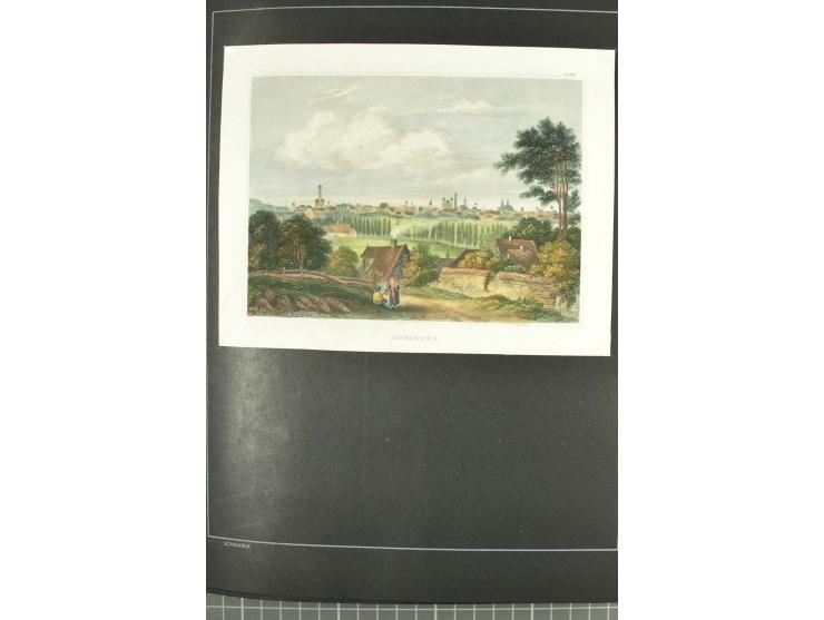1790/1900 (ca.), ungewöhnliche 3bändige Sammlung, nach Orten aufgebaut, meist Vorphila und Privatpost mit einigen besseren Be