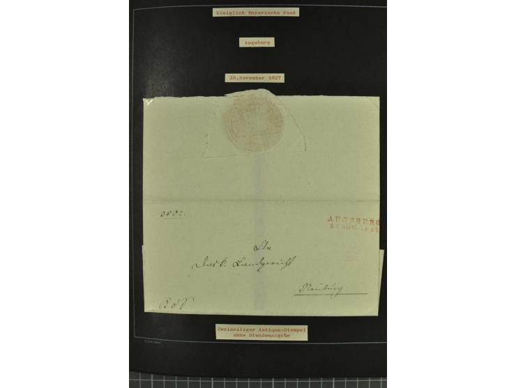 1790/1900 (ca.), ungewöhnliche 3bändige Sammlung, nach Orten aufgebaut, meist Vorphila und Privatpost mit einigen besseren Be