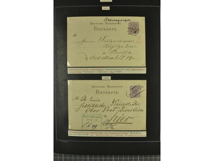 1790/1900 (ca.), ungewöhnliche 3bändige Sammlung, nach Orten aufgebaut, meist Vorphila und Privatpost mit einigen besseren Be